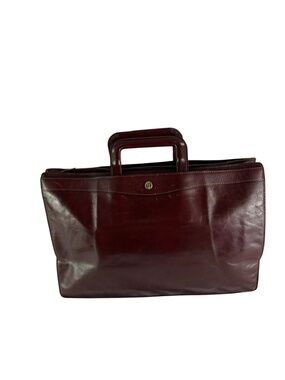 Vintage GOLD PFEIL Sport Burgundy Leather Classic Business Style Briefcase Bag